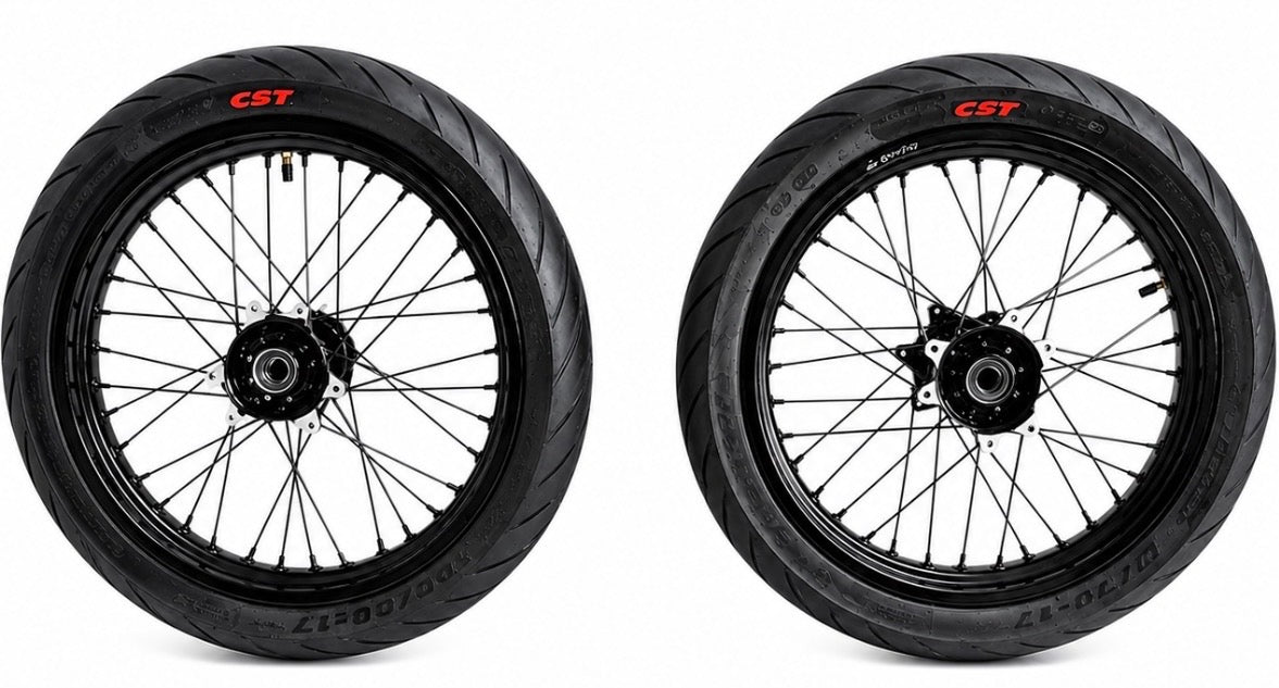 front and rear ultra bee supermoto wheels